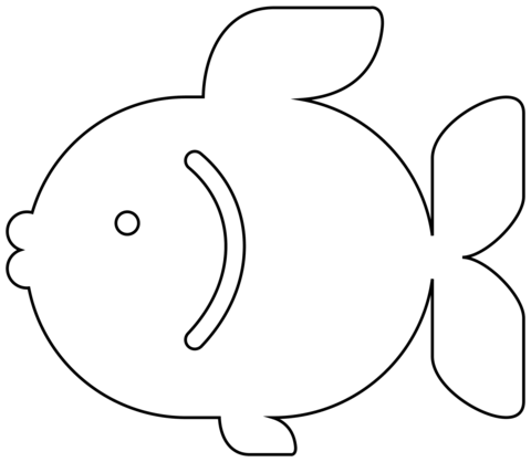 Fish Emoji Coloring Page